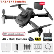 2023 Drone X Pro 4K HD Dual Camera WIFI FPV Foldable RC Quadcopter + Batteries