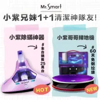 在飛比找momo購物網優惠-【Mr.Smart】小紫哥哥掃地機器人+小紫除螨機(清潔強手