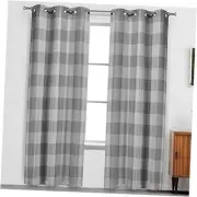 Aaron Checkered Set Buffalo Plaid Blackout Bedroom-Insulated and Energy