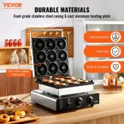 2000W Electric Donut Maker Nonstick 9 Holes Double Sided Doughnut Machine for