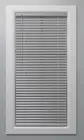BOX OF 4 - 2in Faux Wood Blinds (27” x 64”) Cordless Light Gray Room Darkening