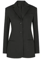 Helmut Lang Single-breasted Twill Blazer - Charcoal - 4 (UK8 / S) 4 (UK8 / S)