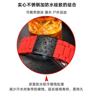 代购適用sevenfriday七個星期五手錶帶男P1/P2/M2/S2矽膠精鋼錶鏈28mm