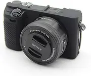 A6400 Case, BolinUS Fullbody Ultra-Thin Lightweight Rubber Soft Silicone Housing Case Bag Cover for Sony Alpha A6300 A6400 (Black)
