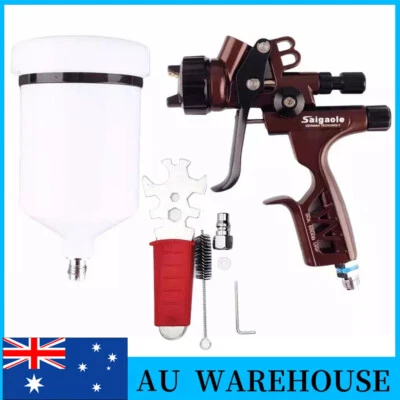 600ML HVLP Spray Gun 1.3 mm Nozzle With Pressure Regulator Car Surface Spraying
