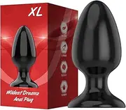 Anal Butt Plug Trainer Anal Plugs Beginners Starter for Women and Men Prostate Massage Anal Dildo Beads Plugs Trainer S M L XL XXL XXXL with Flared Base Suction Cup Adult Sex Toy (XL)