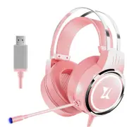 7.1 Gaming Headset With Mic Pink