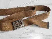 ECKO MEN'S canvas brown tan khaki fabric adjustable belt size 42