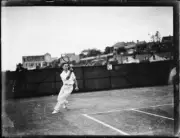 Cliff Sproule running to return a volley during a Davis Cup tennis- Old Photo 2