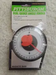 Magnetic Base Dial Gauge Angle Finder 0 to 90 Degree Indicator NEW PITTSBURGH