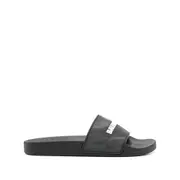[Balenciaga] Balenciaga Logo-embossed Pool Slides 36 IT BLACK/WHITE