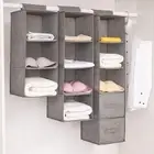 Portable Wardrobe Hanging Storage Bag Interlayer Drawer Type Clothes Hangers ...