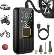 Pwperry Tire Inflator Portable Air Compressor 4XFaster 150PSI Smart Air Pump 12v