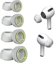 [Linsaner] Replacement Ear Tips for AirPods Pro and AirPods Pro 2, Memory Foam Ear Tips with Noise Reduction Hole, No Silicone Eartips Pain for AirPods Pro Ear Bus, Fit in The Charging Case(XS/S/M/L)