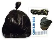 Heritage LLDPE Can Liner, 55" X 60", 1.5 Mil, 65 Gal, Black (H1060AK), 50/Case
