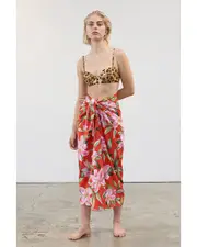 Mara Hoffman Izzi Midi Skirt xs NoColor