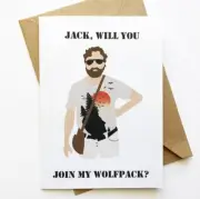 PERSONALISED WILL YOU BE MY GROOMSMAN BEST MAN CARD CUSTOM JOIN MY WOLF PACK