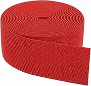 uxcell Elastic Bands for Sewing 5cm x 4.6m Red Knit Elastic Spool High Elasticity for Wigs, Waistband, Pants, Craft DIY Projects