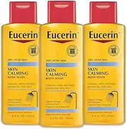 Eucerin Skin Calming Body Wash - Cleanses and Calms to Help Prevent Dry, Itchy Skin - 8.4 Fl Oz (Pack of 3)
