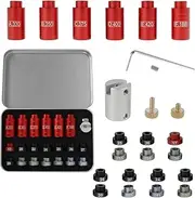 21Pcs Headspace Gauge Precision Comparator Kit Multifunctional Gauge Comparator Kit Aluminium Comparison Set with Inserts and Measuring Aid for Reloading(21Pcs)