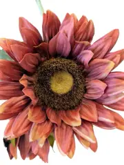 27" Artificial Flower Red Sunflower Stem Ashland Double Blossom