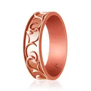 ROQ Silicone Wedding Flower Ring - Rose Gold by ROQ for Women - 7 mm Ring