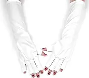 Labymos 1 Pair UV Protection Gloves Fingerless Anti UV Glove Protect Hands from UV with LED UV Gel Nail Polish Drying Lamp Mani Nail Tool