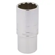 Draper 27mm HI-TORQ 12 Point Deep Socket 1/2" Sq Dr knurled Ring Polished 33841