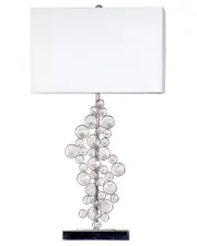 Lalia Home Prismatic Crystal Sequin And Chrome Table Lamp