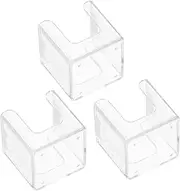 PAMINGONO 3pcs Transparent Pool Chalk Case Compact Billiard Chalk Holder for Snooker Pool Tables Lightweight Design Tip Structure for Home Bar Use