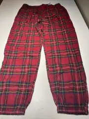 Abercrombie & Fitch- Womens Red Multicolored Plaid Pj Pants- Size L
