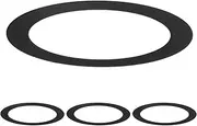 uxcell 4-Pack Goof Rings for 3 Inch Recessed Lights, 3" ID 3.9" OD Durable Steel Trim Ring Flush Mount Black Can Light Trim Ring Cover for Ceiling Can Downlights