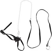 WEKAMOS Pet Harness Reptile Leash for Turtle Lizard Adjustable Training Strap for Outdoor Use Durable Material Black Color