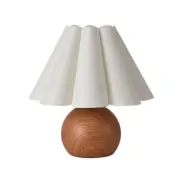 Cute Small Table Lamp, Modern Bedside Nightstand Lamp with Beige Lampshade,