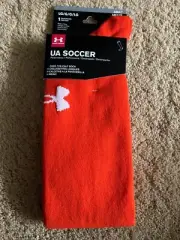 UA Under Armour Over the Calf Adult Soccer Socks Orange Large