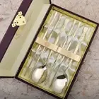 Korea Hyunjin Arabesque Butterfly Titanium Gold Cutlery Set