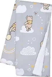 Lambs & Ivy Hunny Bear Pooh Baby Blanket - Gray, Animals, Disney, Bear