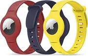 [TOPsic] Bracelet for Kids, Watch Strap Holder Compatible with Apple Item Finder, Adjustable iTag GPS Wristband Strap Loop Silicone Wristlet Anklet Protective Cover Case for Child Toddlers