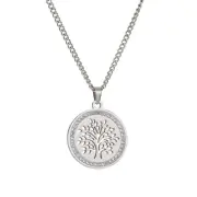 Tree of Life Necklace Stainless Steel Family Tree of Life Pendant Necklace Natur