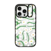 iPhone 16 Pro Impact Ring Stand Case MagSafe Compatible Pansies by LJMA