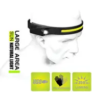 COB+LED Headlamp Headlight Torch Flashlight Work Light Bar Head Band Lamp