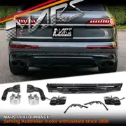 SQ7 Style Rear Bumper Bar Diffuser Bodykit & Exhaust Tips for AUDI Q7 4M 2019-23