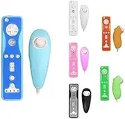Silicone Rubber Case Protective Soft Gel Cover Skin Shell for Wii Remote Controller for Wii Nunchuk Joystick Silicone Case (Blue)