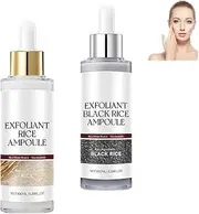 Peel Shot Glow Rice Ampoule Duo, Black and White Rice Exfoliant Ampoule, Face Peeling Gel Dead Skin Remover, Deep Moisturizing & Pore Minimizer for Face, for All Skin Types (Mix*2)