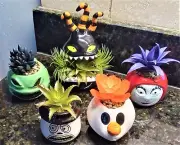 Nightmare Before Christmas FAUX PLANTS Jack Oogie Mayor Sally Zero YOU CHOOSE