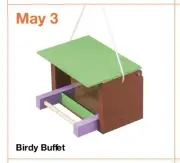 Home Depot Birdy Buffet Kids Workshop Kit Pin Bird Feeder May 2025 New!