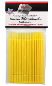 Microbrush 1301 Alpha Abrasives Yellow Microbrush - Fine (Pack of 25)