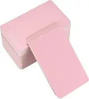Pack of 150 Blank Paper Cards, Index Cards, Playing Cards, Memory Cards, Blank Kraft Paper Cards, Business Cards Paper for DIY, Memory Learning, Pink, 8.9 x 5.2 cm / 3.5 x 2.04 Inches