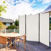 NNECW 3-Panel Folding Room Divider with Durable Hinges Steel Base for Home/Offic