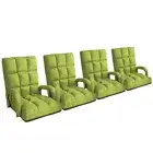 SOGA 4X Adjustable Foldable Single Lazy Sofa Bed Floor Chair with Arms YG